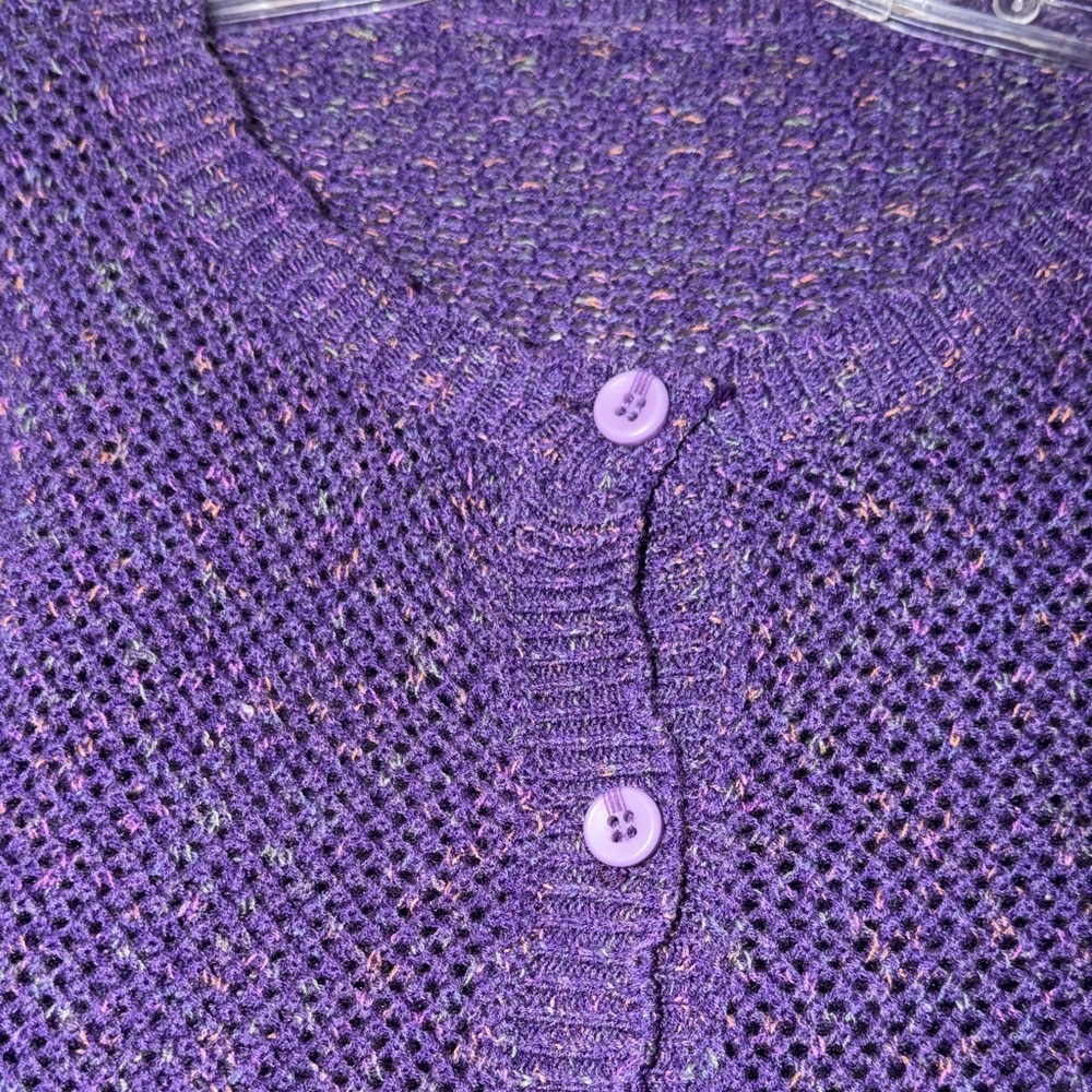 Large Soft Purple Knit Women's Sweater - Picture 4 of 10
